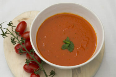 Tóp soepje: Tomaat-paprika-zoete aardappelsoep